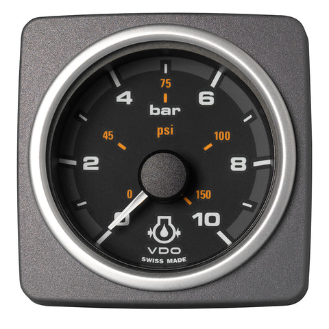 Veratron 52 MM (2-1/16") AcquaLink Engine Oil Pressure 10 Bar/150 PSI - Black Dial  Bezel [A2C59501935]