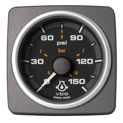 Veratron 52 MM (2-1/16") AcquaLink Engine Oil Pressure 150 PSI/10 Bar - Black Dial  Bezel [A2C59501936]