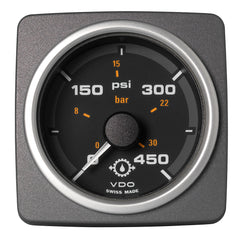 Veratron 52 MM (2-1/16") AcquaLink Transmission Oil Pressure 450 PSI/30 Bar - Black Dial  Bezel [A2C59501938]