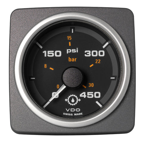 Veratron 52 MM (2-1/16") AcquaLink Transmission Oil Pressure 450 PSI/30 Bar - Black Dial  Bezel [A2C59501938]