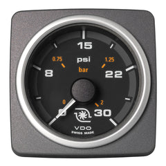 Veratron 52 MM (2-1/16") AcquaLink Boost Pressure Gauge 30 PSI/2 Bar - Black Dial  Bezel [A2C59501945]