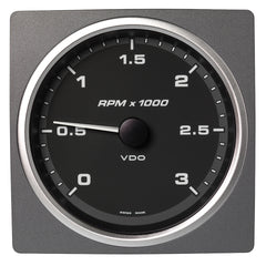 Veratron 4-3/8" (110mm) AcquaLink Tachometer 3000 RPM - 12/24V - Black Dial  Bezel [A2C59501913]
