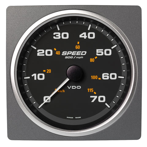 Veratron Marine 4-3/8" (110mm) AcquaLink Speed Over Ground 70 MPH/115 KMH - 12/24V - Black Dial  Bezel [A2C59501909]