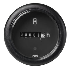Veratron 2-1/16" (52mm) ViewLine Mechanical Hourmeter 0 to 99999.9 Hours - Black Dial  Round Bezel [A2C59512453]