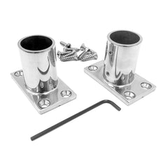 NavPod Rectangle Stainless Steel Feet f/1.25" Angle/Stanchion Kit [SS20]