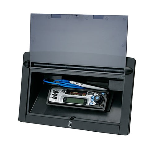 Poly-Planar Spa Side Stereo Enclosure w/Door - Black [RM14]