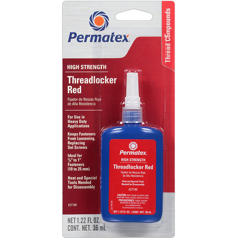 Permatex High Strength Threadlocker RED Bottle - 36ml [27140]