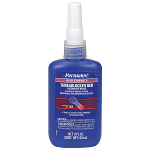 Permatex High Strength Threadlocker RED Bottle - 90ml [27183]