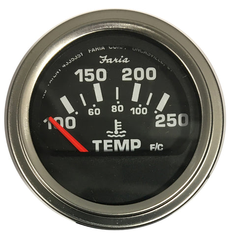 Faria Heavy Duty - 2" Water Temperature Gauge (100 to 250F) [24001]