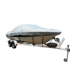 Carver Flex-Fit PRO Polyester Size 3 Boat Cover f/Fish  Ski Boats I/O or O/B  Wide Bass Boats - Grey [79003]