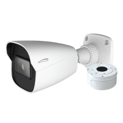 Speco 4MP H.265 AI Bullet Camera 2.8mm Lens - White Housing w/Included Junction Box (Power Over Ethernet) [O4B6]