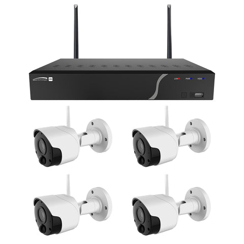 Speco 4 Channel NVR Kit w/4 2MP Wireless IP Cameras (Only Needs Power) [ZIPK4W2]