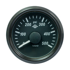 VDO SingleViu 52mm (2-1/16") Gear Pressure Gauge - 500 PSI - 0-4.5V [A2C3832740030]