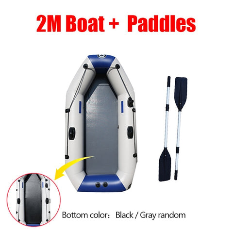 175-260cm PVC Inflatable Boat Wear-resistant Foldable Air Rowing Kayak/fishing boat for 1-5 person Fishing dinghy Outdoor Sports