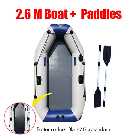 175-260cm PVC Inflatable Boat Wear-resistant Foldable Air Rowing Kayak/fishing boat for 1-5 person Fishing dinghy Outdoor Sports