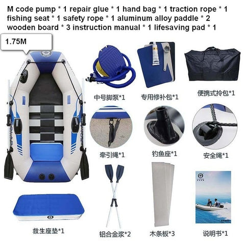 Large inflatable boat Luxury configuration with advanced boat motor drive Fishing swimming tool