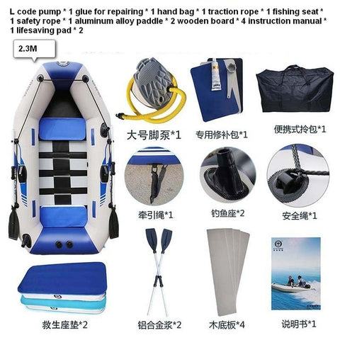 Large inflatable boat Luxury configuration with advanced boat motor drive Fishing swimming tool