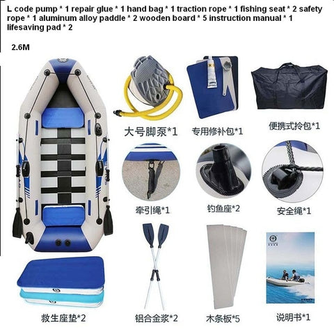 Large inflatable boat Luxury configuration with advanced boat motor drive Fishing swimming tool