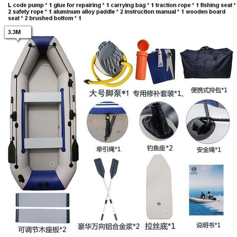 Large inflatable boat Luxury configuration with advanced boat motor drive Fishing swimming tool