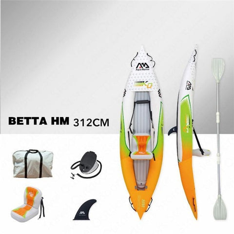 AQUA MARINA BETTA HM 2019 New Rowing Boat Double Persons Inflatable Sports Kayak Paddle Canoeing Double Persons Boat Stroke
