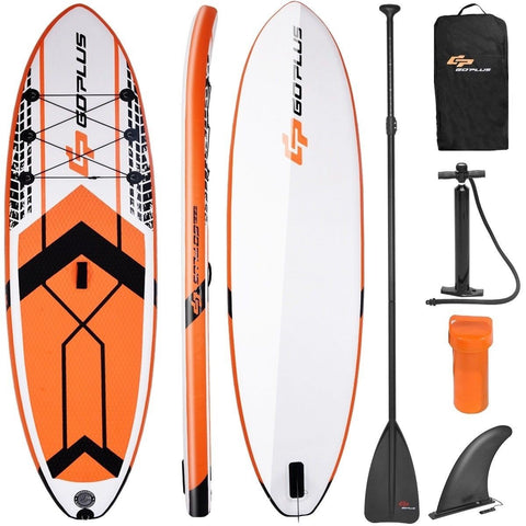 10.5' SUP Inflatable Stand up Paddle Board with Adjustable Backpack