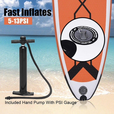 10.5' SUP Inflatable Stand up Paddle Board with Adjustable Backpack