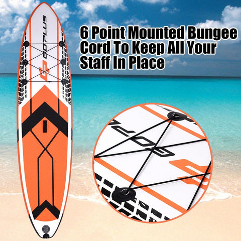 10.5' SUP Inflatable Stand up Paddle Board with Adjustable Backpack